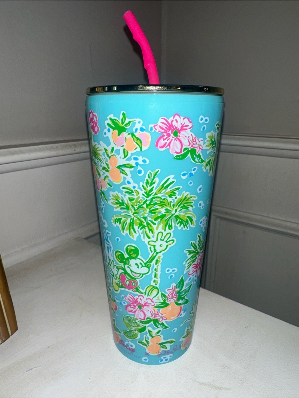 Disney Parks x Lilly Pulitzer Tumbler Cup Reusable Cup Castle
